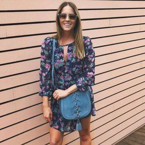 Aqua Romper - Floral - XS